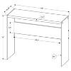 Monarch Specialties Accent Table Console Entryway Narrow Sofa Living Room Bedroom Glossy White Laminate Clear Tempered Glass Contemporary Modern - 2 of 4