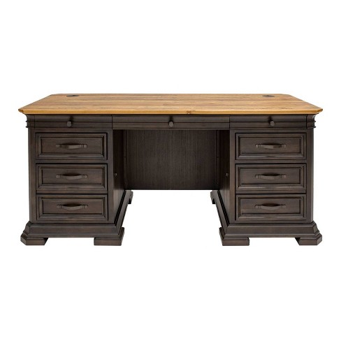 Toulouse Brown and Black Home Office Desk