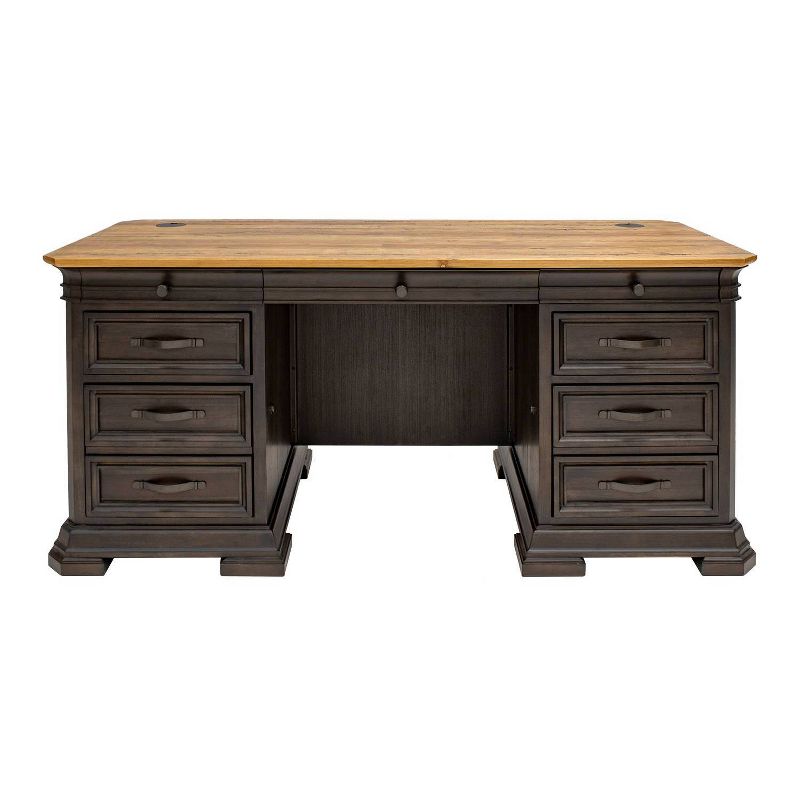 Sonoma Double Pedestal Desk Brown - Martin Furniture, 1 of 16