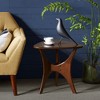 Sapphtopaz Coffee Table Wood Side Table with Unique Style Base Modern Dining Table Coffee Bar for Living Room, Bedroom - 3 of 4