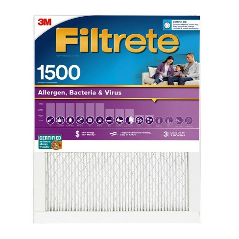 Filtrete 2pk Allergen Bacteria and Virus Air Filter 1500 MPR - image 1 of 4