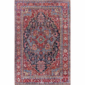 Hauteloom Pauline Red Medallion Performance Rug - 1 of 4