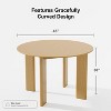 PexFix George Round Dining Table Solid Wood Kitchen Tables - 3 of 4