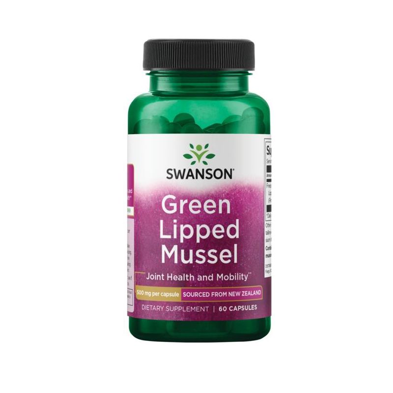 Swanson Dietary Supplement Green Lipped Mussel 500 mg Capsule 60ct, 1 of 5