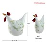 Northlight 12" White, Soft Green, and Yellow Floral Rooster Chicken Spring Decoration - image 4 of 4