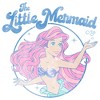 Men's The Little Mermaid Distressed Title and Ariel Baseball Tee - 2 of 4