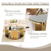 Dolonm Modern minimalist light luxury style stainless steel circular coffee table - 4 of 4