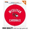 Wesleyan University Cardinals Logo Automotive Car Window Locker Circle Bumper Sticker - 3 of 4