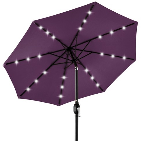 Best Choice Products 10ft Solar Led Lighted Patio Umbrella W Tilt Adjustment Uv resistant Fabric Target