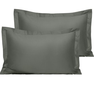 2 Pack 500 Thread Count Cotton Pillow Shams, Super Soft and Breathable Oxford Pillowcases - NTBAY - 1 of 4