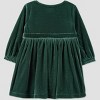 Carter's Just One You® Baby Girls' 2pc Holiday Velour Dress - Green - 3 of 4