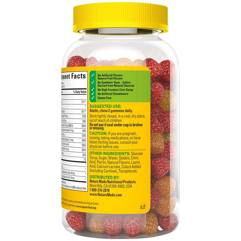 Nature Made Multi Plus Omega 3 Multivitamin Gummies  - Strawberry, Lemon &#38; Orange - 140ct, 4 of 10