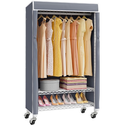 Clothes rack best sale with zip cover