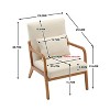 Modern Accent Chair, Solid Wood Padding Lounge Armchairs - 3 of 4
