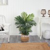 Nearly Natural 40-in Areca Palm Tree in Boho Chic Handmade Natural Cotton Woven Planter with Tassels UV Resistant - 3 of 4