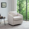 Modern Cozy Barrel Swivel Chair - WOVENBYRD - 2 of 4