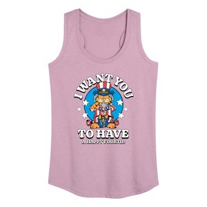 Women's - Garfield - Want You To Have A Happy Fourth Graphic Racerback Tank - 1 of 4