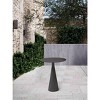 HomeStock Ireland Indoor/Outdoor Medium Side Table, Grey Aluminum with Powder-Coated Finish - 2 of 4