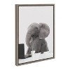 18" x 24" Sylvie Eleanor the CEO by The Creative Bunch Studio Framed Wall Canvas Gray - Kate & Laurel All Things Decor - 2 of 4