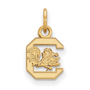 Black Bow Jewelry 10k Yellow Gold South Carolina Gamecocks NCAA Extra Small Pendant - 1 of 3