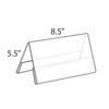 Azar Displays Two Sided Tent Style Clear Acrylic Sign Holder and Nameplate, Size: 8.5" W x 5.5" H on each side, 10-Pack - 3 of 3