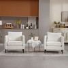 Vynxaria Mid-Century Modern Accent Chair - Velvet Fabric, Pillow, Metal Legs, 300LBS Capacity, Comfy Single Sofa Chair for Living Room/Bedroom/Office - 4 of 4