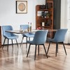 YOUNIKE Modern Kitchen & Dining Room Chairs Set of 2 Leather Upholstered Chair for Dining Table Side Vanity Chair 19.29"Wx24.02"Dx31.89"H - 2 of 4