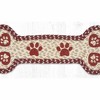 Earth Rugs Heart Paws Dog Bone Shaped Stair Tread Rug 9"x24" – Natural Jute Pet Mat - 2 of 3