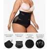 NEBILITY Plus Size Shapewear for Women Tummy Control Butt Lifting Panties Hi- Waist Trainer Body Shaper Short Belly Underwear - 3 of 4
