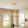 Tribesigns 6-Light Candle Holder Light Fixtures Over Dining Table, Industrial Linear Chandelier Pendant Lights with Adjustable Iron Chain - 4 of 4