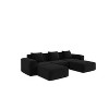 Whisen Modular Sofa Bed - Oversized, Convertible, Soft Corduroy Cloud Velvet Fabric, Two Person Combination - 4 of 4