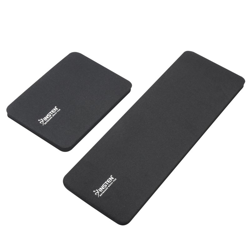 Insten Mouse & Keyboard Wrist Rest Pad, Anti-Slip Ergonomic Palm Cushion Support for Comfortable Typing & Pain Relief, Black, 11x3.5 & 5.5x3.7 in, 3 of 10