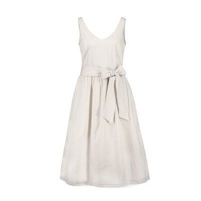 Hope & Henry Womens' A-line Dress With Sash (khaki, 4) : Target