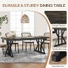 Okak Rustic Wood Large Rectangular Dining Table with X-Trestle Metal Legs,Long Modern Kitchen Dinner Table for Dining Room,Family Meals - 4 of 4