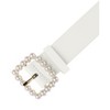 INSPIRE CHIC Women's Faux Leather Pearl Buckle Wide Waist Belts 40.9" X 1.2" - 2 of 4