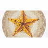 Earth Rugs Yellow Star Round Coaster – 7"x7" Braided Jute Americana Table Accent - 3 of 3