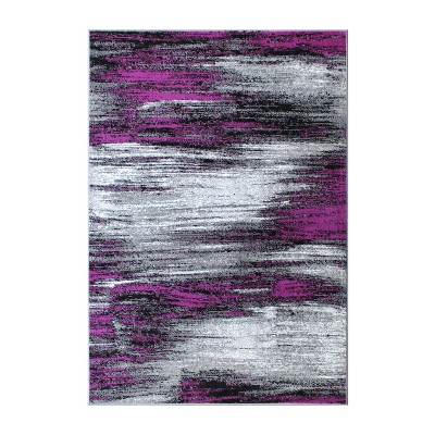 Emma and Oliver Ultra Soft Shaded Look Olefin Accent Rug with Natural Jute Backing