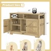 Farmhouse Large Hidden Cat Litter Box Cabinet with Open Shelf, Multifunctional Indoor Enclosure for Two Cats – The Pop Home - 3 of 4