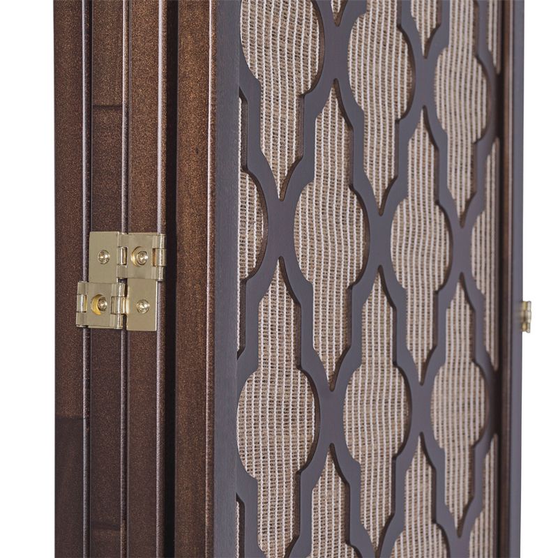 Legacy Decor Screen Room Divider Rattan Cane Webbing Insert with Decorative Cut Outs, 3 of 5