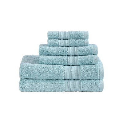 6pc Denali Solid Bath Towel Set Aqua - Eddie Bauer
