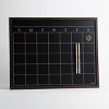 U Brands 16X20 Flat Front Wood Frame Chalkboard Calendar - Walnut - 4 of 4