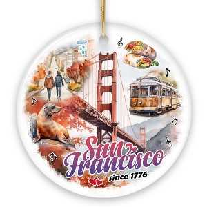 Elegant Cultural and Artistic San Francisco Ornament, California Traveler Souvenir Gift| OrnamentallyYou - 1 of 4