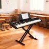 61-Key Portable Keyboard with Semi-Weighted Keys, Includes Music Stand & Power Adapter, For Beginners to Professional Players, Black Set with Stand - 4 of 4