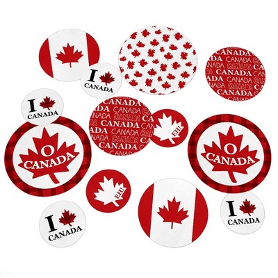 Big Dot of Happiness Canada Day - Canadian Party Giant Circle Confetti - Party Decorations - Large Confetti 27 Count