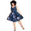 Women's Plus Size Hydrangea Print Dress - teal | CITY CHIC - 2 of 4