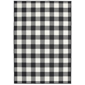 Oriental Weavers Marina 1932K Black/ Ivory Indoor/Outdoor Area Rug - 6'7" x 9'6" - 1 of 4