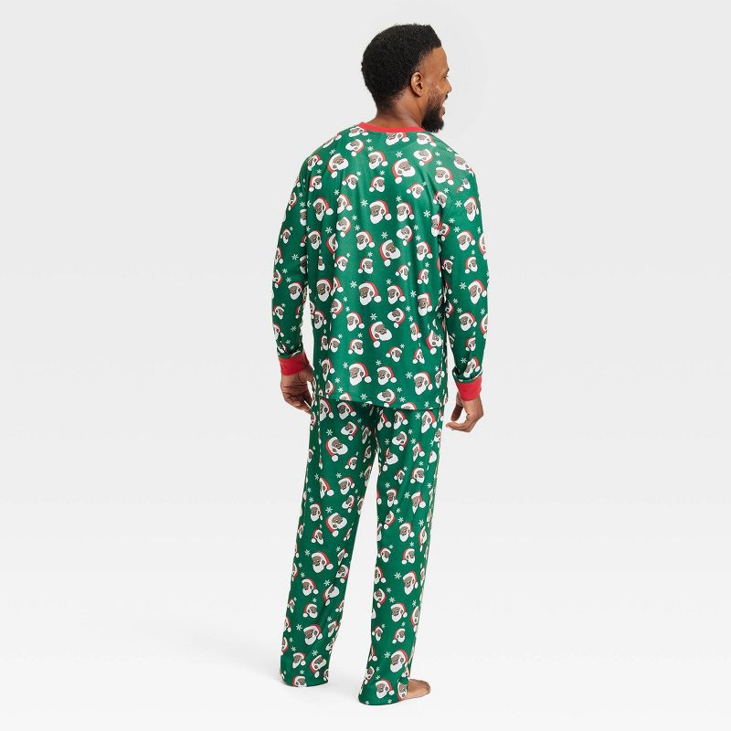 Greentop Gifts Men&#39;s Santa Print Matching Family Pajama Set - Green, 2 of 4