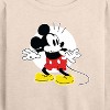 Women's - Disney - Mickey Surprised Lightweight French Terry Wide Neck Long Sleeve Shirt - 2 of 4