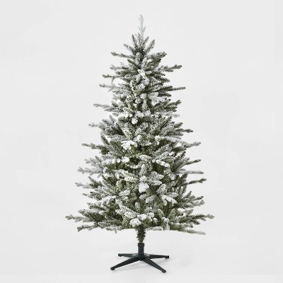 6ft Unlit Flocked Balsam Fir Artificial Christmas Tree - Wondershop™