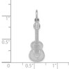 Black Bow Jewelry 14k White Gold Vertical Classical Guitar Charm - 4 of 4